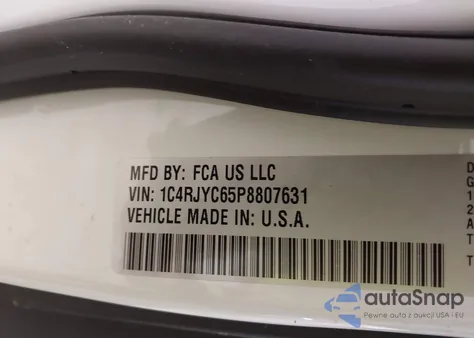 2023 Jeep Grand Cherokee 4Xe Trailhawk z USA, uszkodzony, nr VIN 1C4RJYC65P8807631